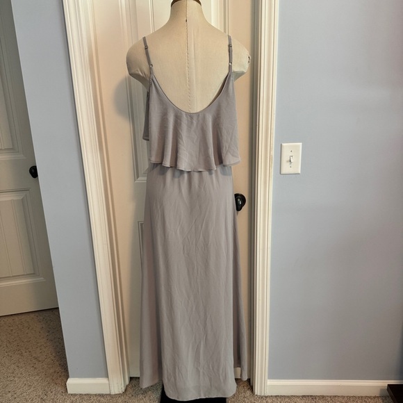 Show Me Your Mumu Small Caitlin Ruffle Maxi Dress in Gray ~ Bridesmaid Formal - Picture 2 of 9
